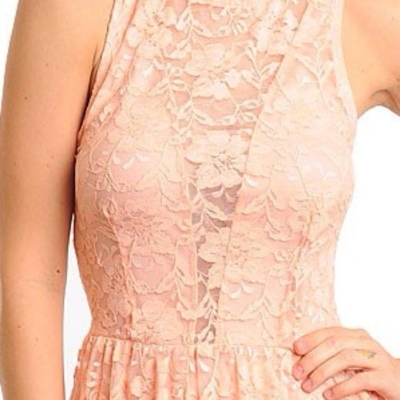Peach Lace Dress - Picture 3 of 5